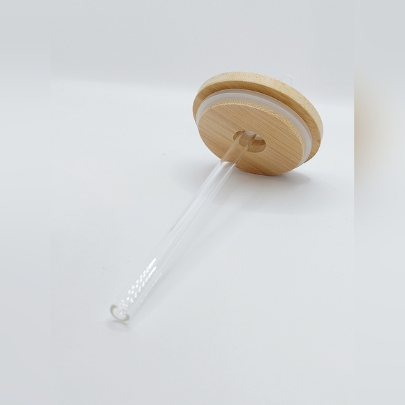 Fall Harvest Pumpkin and Sunflower 16oz Glass with Lid and Glass Straw - Picture 7 of 9